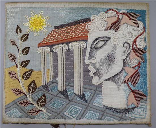 A modernist needlework panel